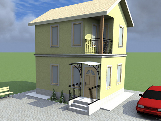 проект каркасного дома  Юрате из раздела Каркасные дома до 80 кв.м